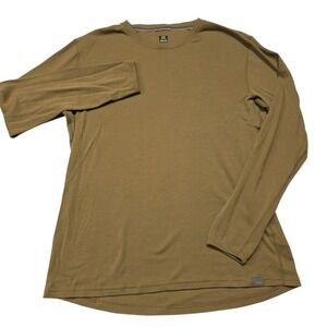 Meriwool Layers Shirt Mens XXL Brown Merino Wool Long Sleeve Base Layer 250g